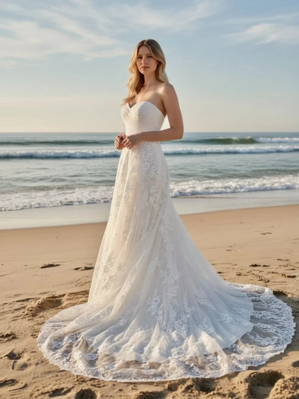 Casablanca Bridal 1955 "Dazzling Destiny" | Fit & Flare Wedding Gown | Size 8 - Picture 1 of 16